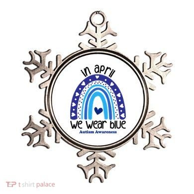 In April We Wear Blue Autism Awareness Ornament