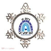 In April We Wear Blue Autism Awareness Ornament thumb 0