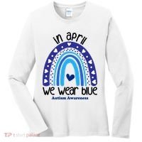 In April We Wear Blue Autism Awareness Women's Long Sleeve Shirt thumb 0