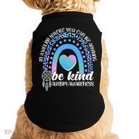 In A World Where You Can Be Anything Be Kind Autism Awareness Doggie Tank thumb 0