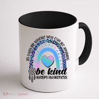 In A World Where You Can Be Anything Be Kind Autism Awareness Coffee Mug thumb 1