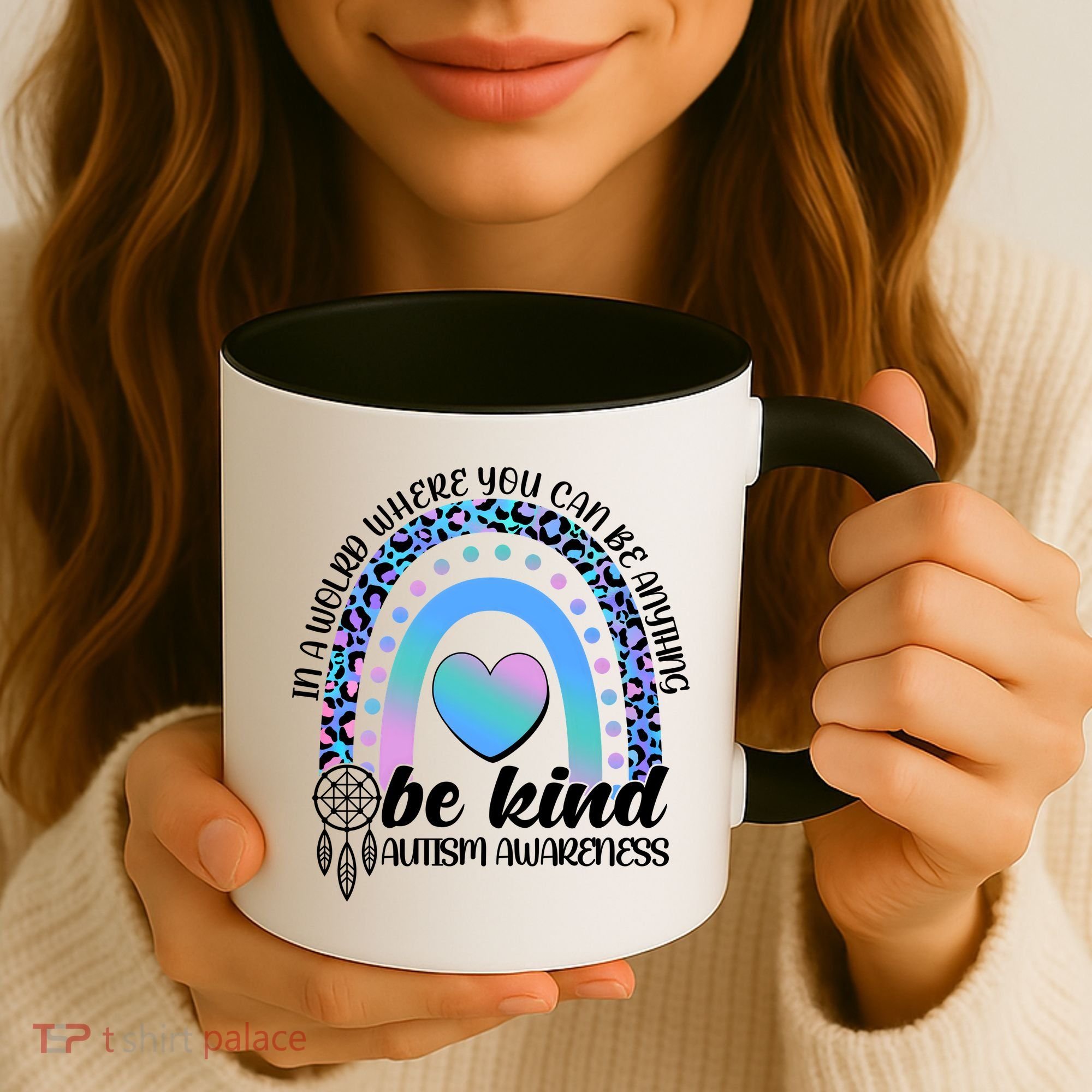 In A World Where You Can Be Anything Be Kind Autism Awareness Coffee Mug