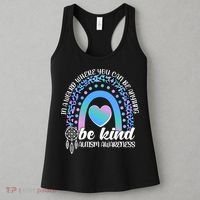 In A World Where You Can Be Anything Be Kind Autism Awareness Women's Tank Top thumb 3