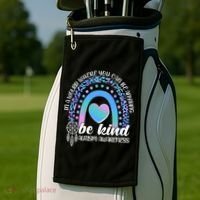 In A World Where You Can Be Anything Be Kind Autism Awareness Golf Towel thumb 2