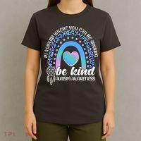 In A World Where You Can Be Anything Be Kind Autism Awareness T-Shirt thumb 4