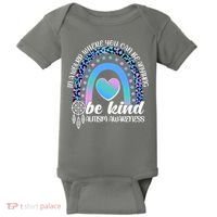 In A World Where You Can Be Anything Be Kind Autism Awareness Baby Bodysuit thumb 0