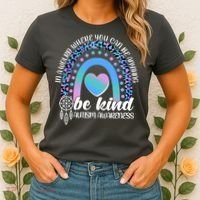 In A World Where You Can Be Anything Be Kind Autism Awareness Women's T-Shirt thumb 2