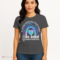 In A World Where You Can Be Anything Be Kind Autism Awareness Women's T-Shirt thumb 4