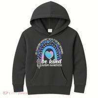 In A World Where You Can Be Anything Be Kind Autism Awareness Kids Hoodie thumb 0