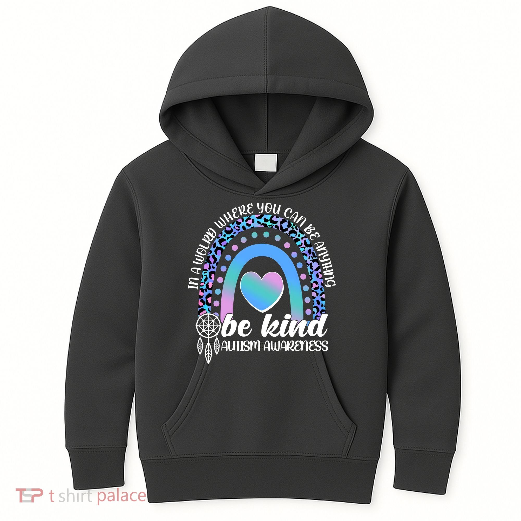 In A World Where You Can Be Anything Be Kind Autism Awareness Kids Hoodie