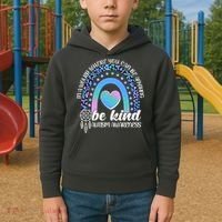 In A World Where You Can Be Anything Be Kind Autism Awareness Kids Hoodie thumb 2