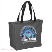 In A World Where You Can Be Anything Be Kind Autism Awareness Tote Bag thumb 2
