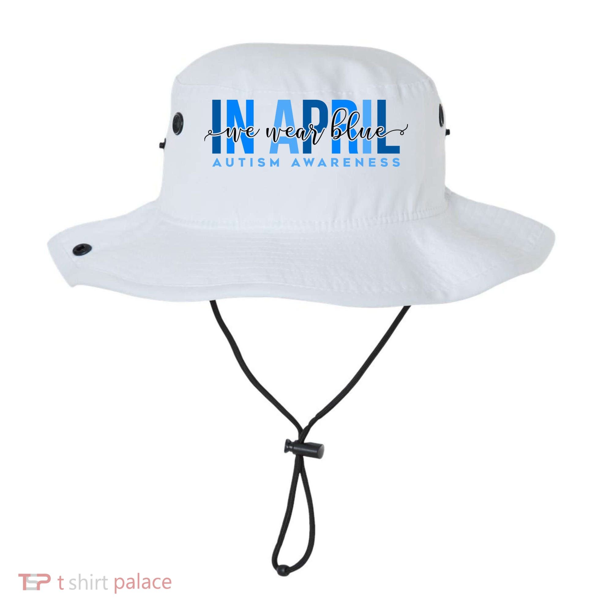 In April We Wear Blue Autism Awareness Bucket Hat