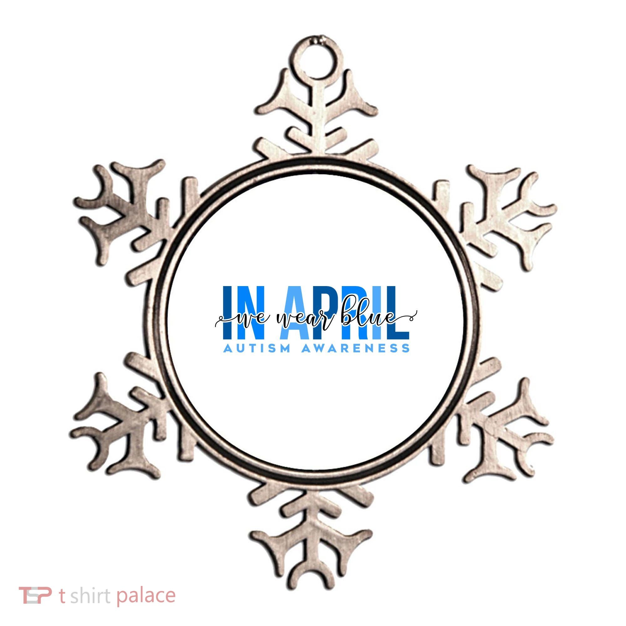 In April We Wear Blue Autism Awareness Ornament