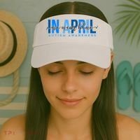 In April We Wear Blue Autism Awareness Visor thumb 2
