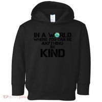 In A World Where You Can Be Anything Be Kind Toddler Hoodie thumb 0