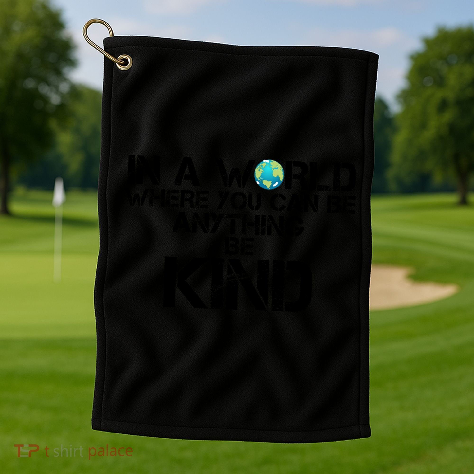 In A World Where You Can Be Anything Be Kind Golf Towel