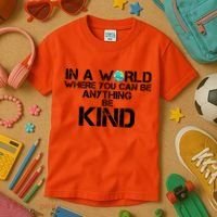 In A World Where You Can Be Anything Be Kind Kids T-Shirt thumb 3