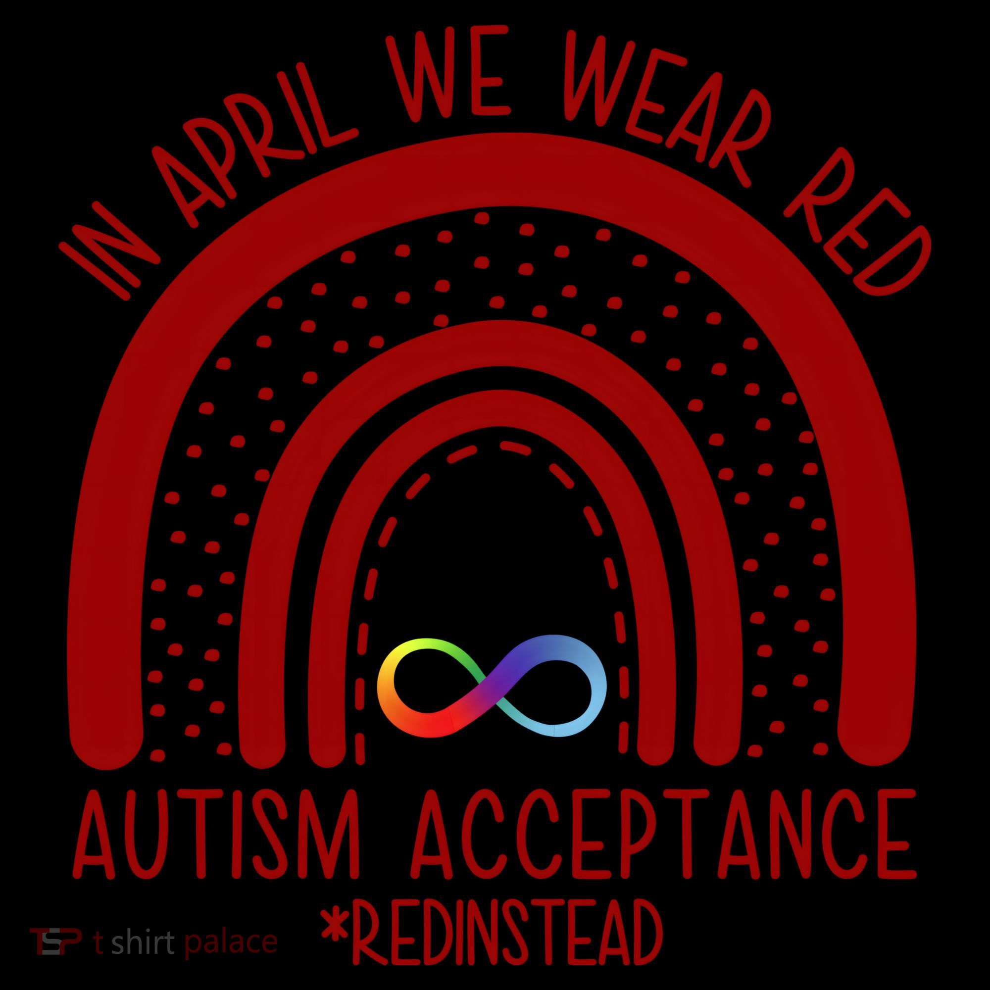 In April We Wear Red Autism Acceptance Red Instead Rainbow Coffee Mug