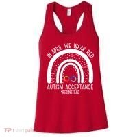 In April We Wear Red Autism Acceptance Red Instead Rainbow Women's Tank Top thumb 0