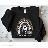 In April We Wear Blue Cool Child Abuse Prevention Awareness Sweatshirt thumb 2