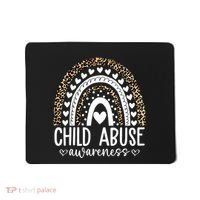 In April We Wear Blue Cool Child Abuse Prevention Awareness Mousepad thumb 0