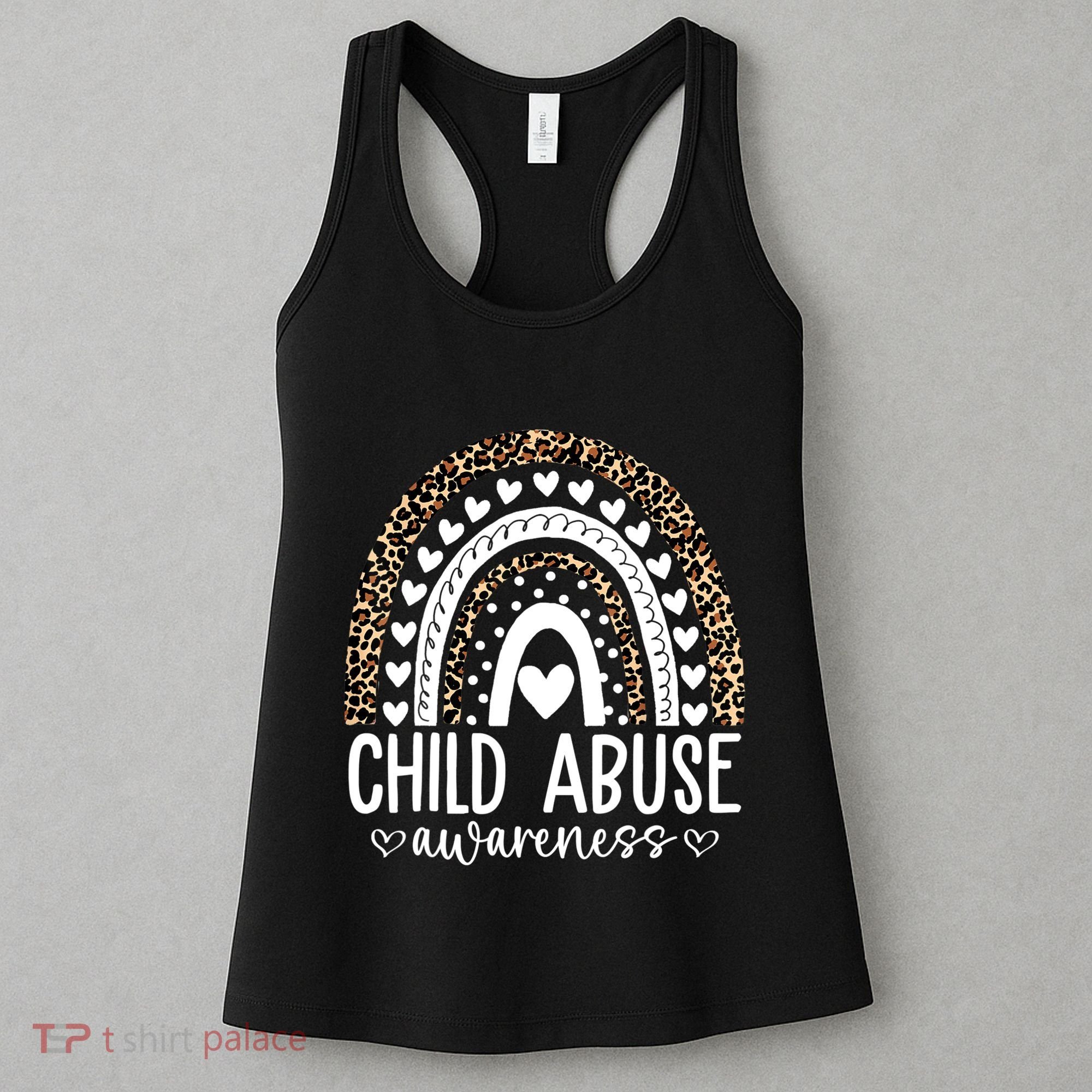 In April We Wear Blue Cool Child Abuse Prevention Awareness Women's Tank Top