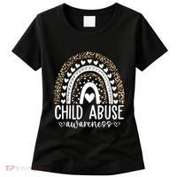 In April We Wear Blue Cool Child Abuse Prevention Awareness Women's T-Shirt thumb 0