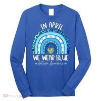 In April We Wear Blues Autism Awareness Month Long Sleeve Shirt thumb 0