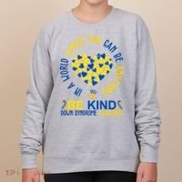 In A World Where You Can Be Anything Be Kind Down Syndrome Women's Sweatshirt thumb 0