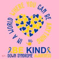 In A World Where You Can Be Anything Be Kind Down Syndrome Coaster thumb 2