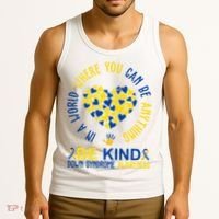 In A World Where You Can Be Anything Be Kind Down Syndrome Tank Top thumb 3