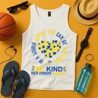 In A World Where You Can Be Anything Be Kind Down Syndrome Tank Top thumb 4