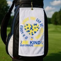 In A World Where You Can Be Anything Be Kind Down Syndrome Golf Towel thumb 2