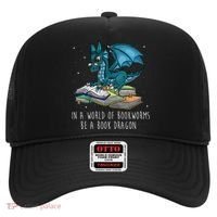 In A World Full Of Bookworms Be A Book Dragon Hat thumb 0