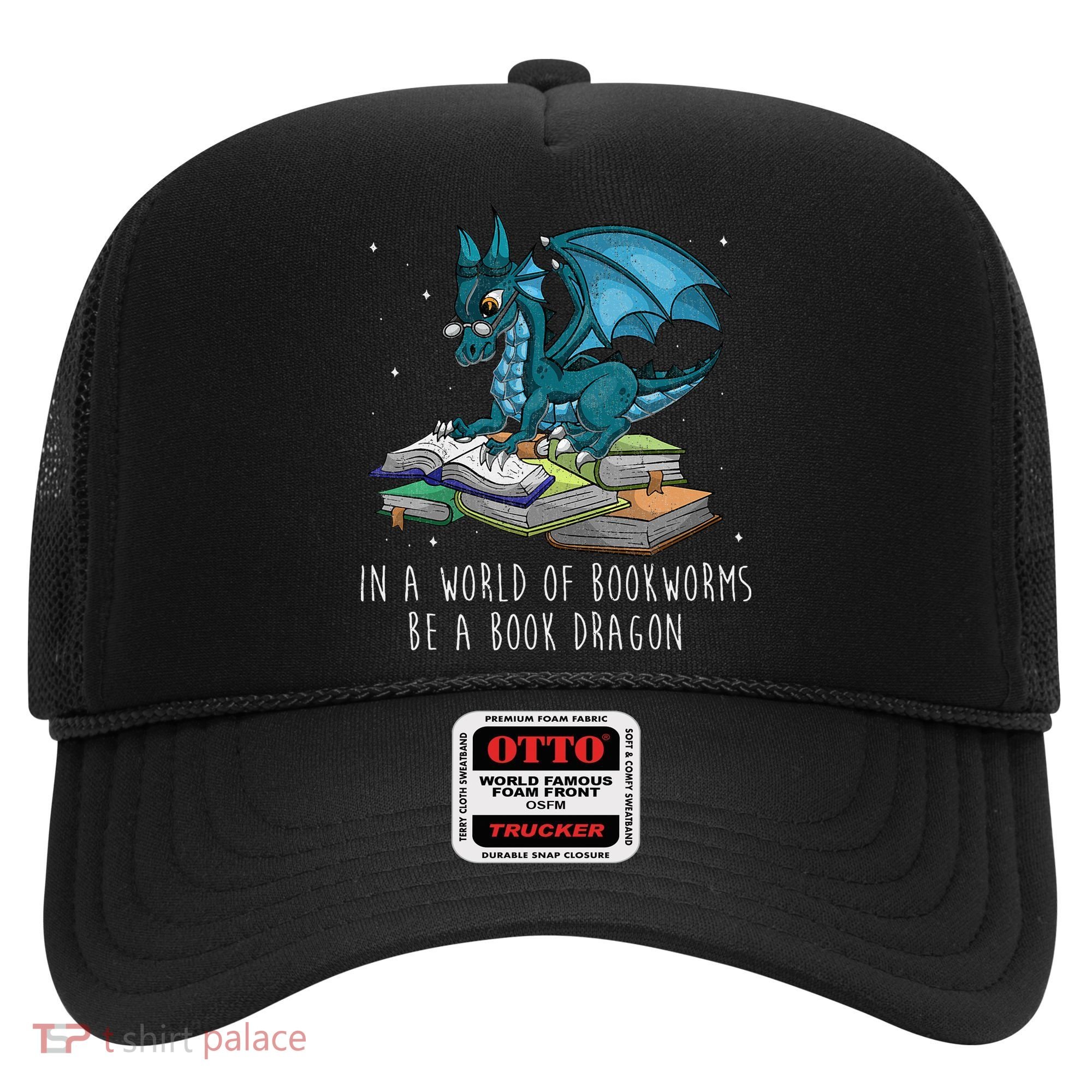 In A World Full Of Bookworms Be A Book Dragon Hat