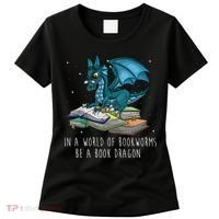 In A World Full Of Bookworms Be A Book Dragon Women's T-Shirt thumb 0