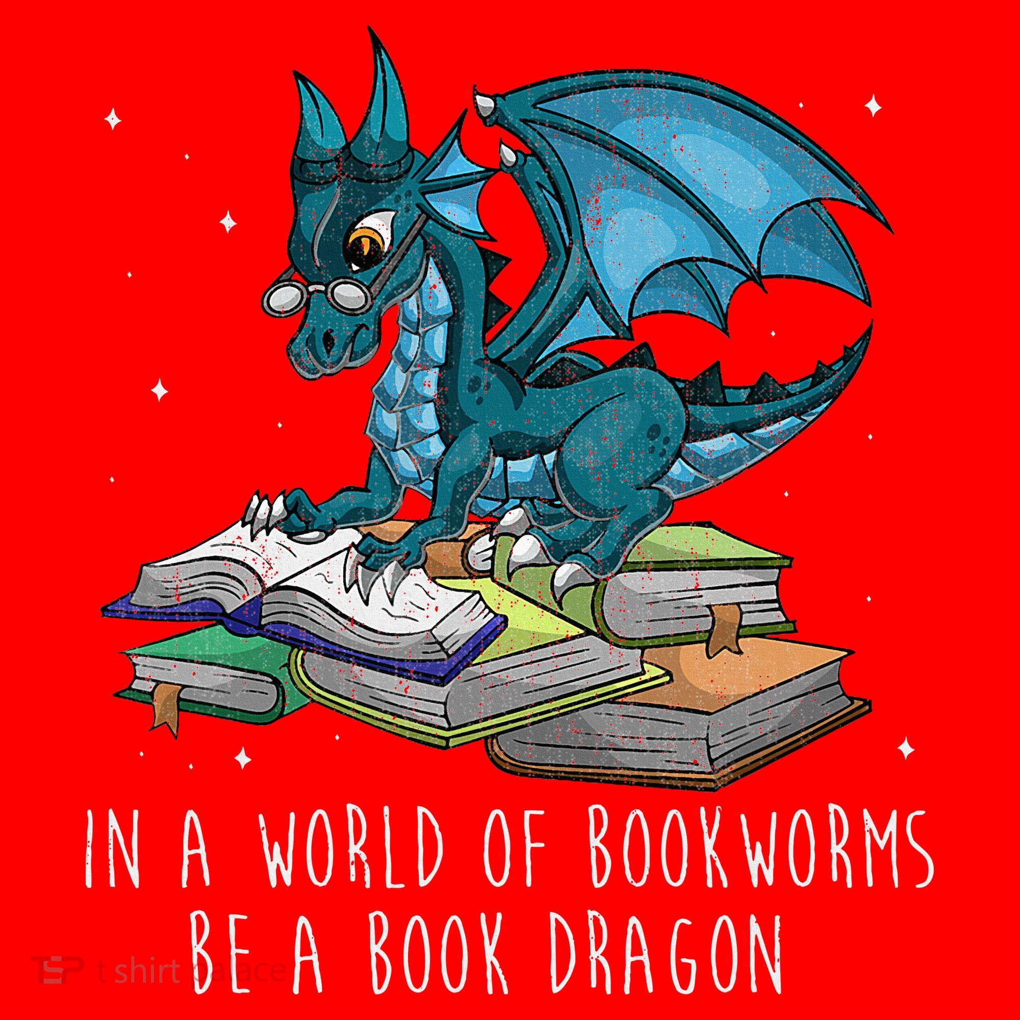 In A World Full Of Bookworms Be A Book Dragon Santa Hat