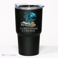 In A World Full Of Bookworms Be A Book Dragon Tumbler thumb 0