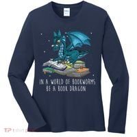 In A World Full Of Bookworms Be A Book Dragon Women's Long Sleeve Shirt thumb 0