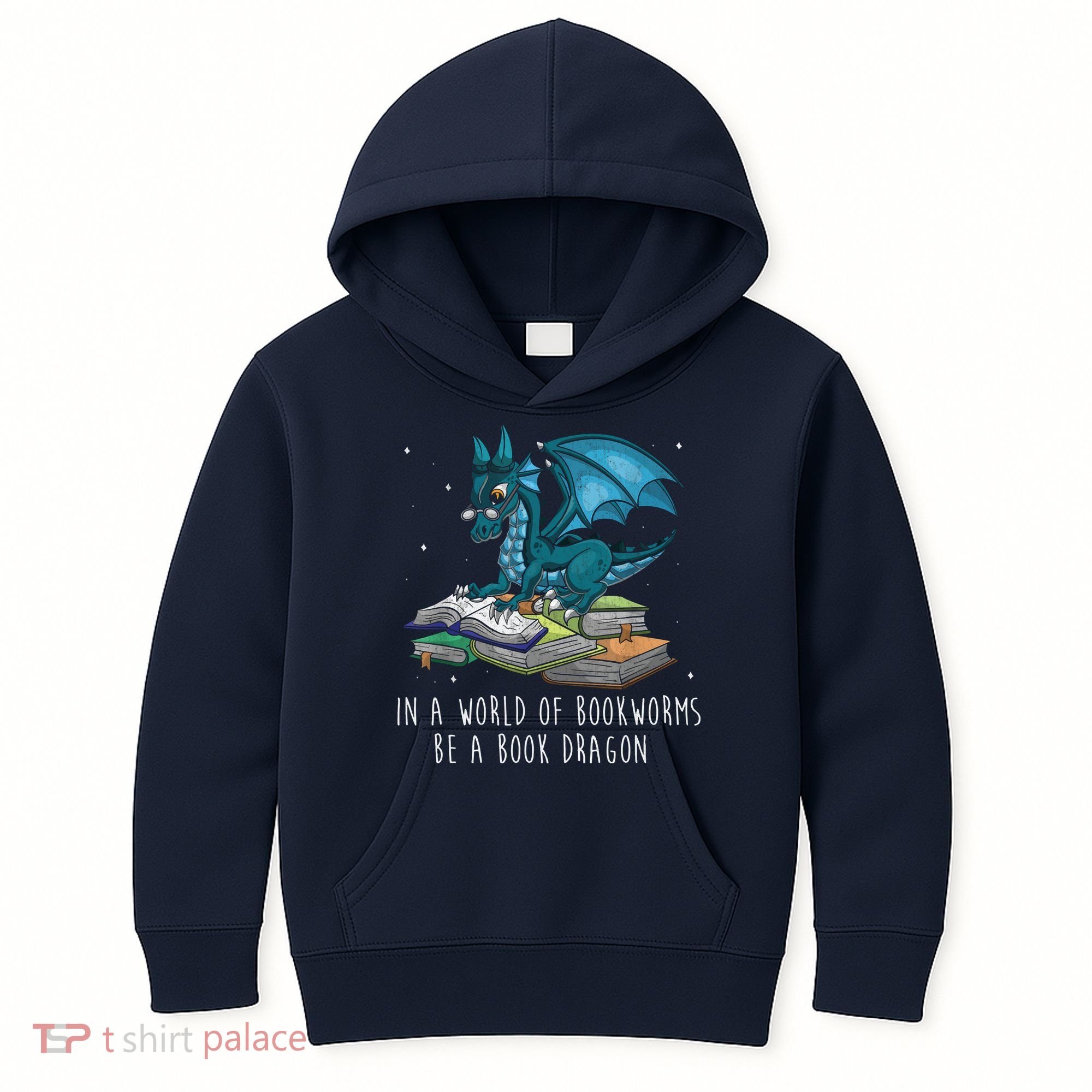 In A World Full Of Bookworms Be A Book Dragon Kids Hoodie