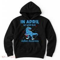 In April We Wear Blue Autism Awareness  Hoodie thumb 0