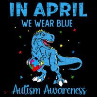In April We Wear Blue Autism Awareness  Coffee Mug thumb 5