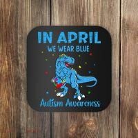 In April We Wear Blue Autism Awareness  Coaster thumb 0