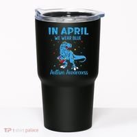 In April We Wear Blue Autism Awareness  Tumbler thumb 0