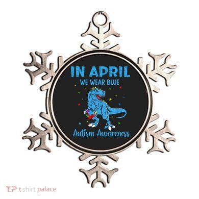 In April We Wear Blue Autism Awareness  Ornament