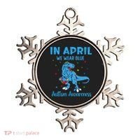 In April We Wear Blue Autism Awareness  Ornament thumb 0