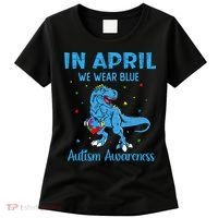 In April We Wear Blue Autism Awareness  Women's T-Shirt thumb 0