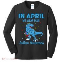 In April We Wear Blue Autism Awareness  Kids Long Sleeve Shirt thumb 0