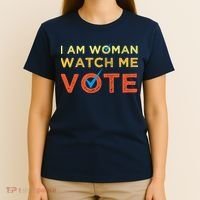 I Am Woman Watch Me Vote 2024 T-Shirt thumb 4